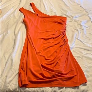 Off shoulder fitted dress